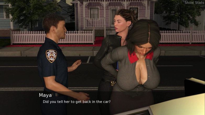 Porny Games: Project hot wife - Getting touched by sexy policewoman (34)