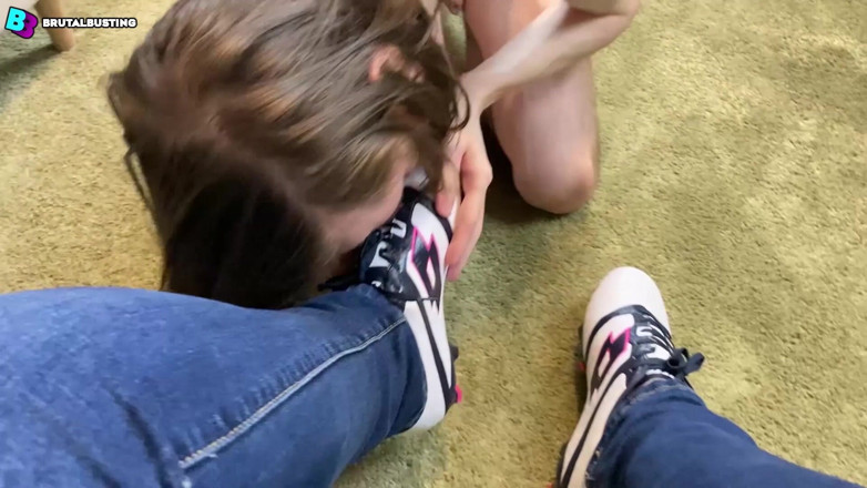 David Marcek: His Fucking Face and Tongue Is Cleaning Her Soccer Shoes! -...