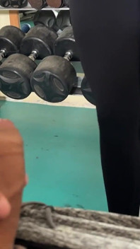 Cumshot in the Face in the Gym