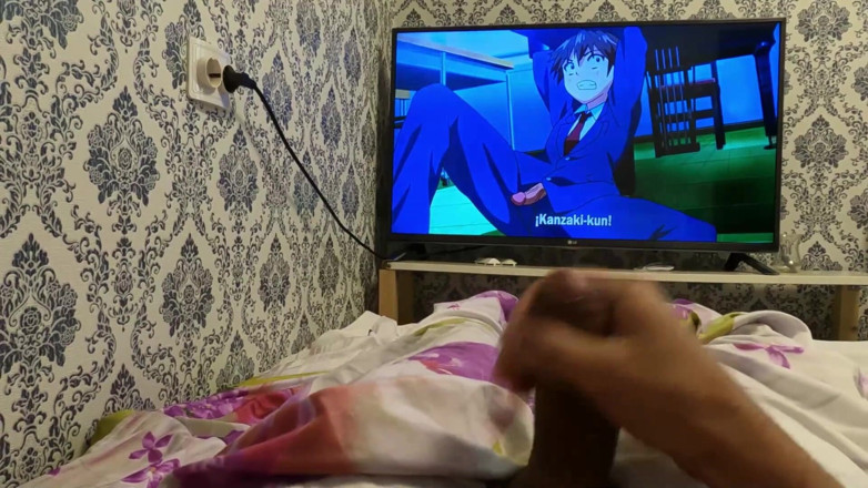 SexMamon: watching cartoons, cumming in bed, beautiful slow motion