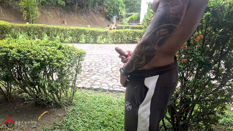 BrandonCruz82: Curious Gardener Roughly Fucks His Horny Boss Outdoors - Brandon Cruz &amp;...