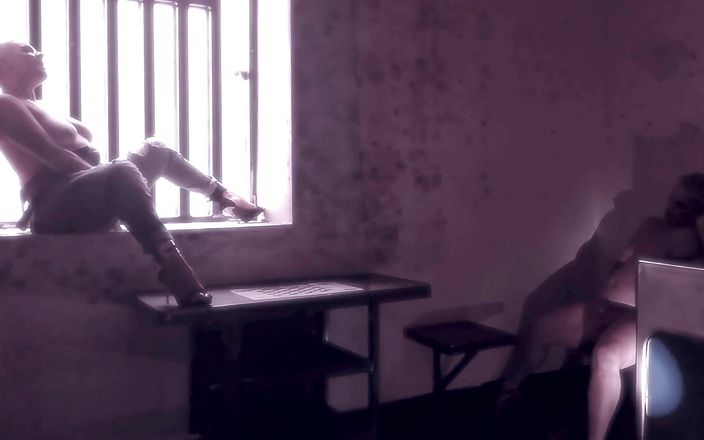 The adventures of Kylie Britain: Stoute meiden masturberen in de gevangeniscel - (geen audio, maar muziek)