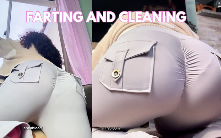 Cutiepiie Chubby: Chubby Ebony Housewife Farting on Leggings Big Ass Cleaning House