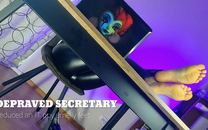 Innessa Kiss: Depraved secretary seduces with sexy feet