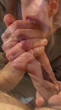 Slow Blowjob Tongue Work Edging Cock, Real Wife