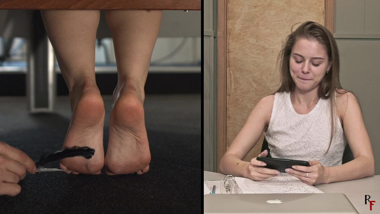 RF studio: Leya के गुदगुदी रोमांच, पैर गुदगुदी, ऊपरी शरीर गुदगुदी और पैर चाटना