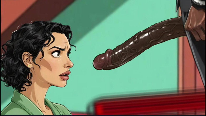 Octopussy Lovers Club: Amerikanische MILF 2: Verheiratete hausfrau und zwei große schwarze schwänze. Karikatur....