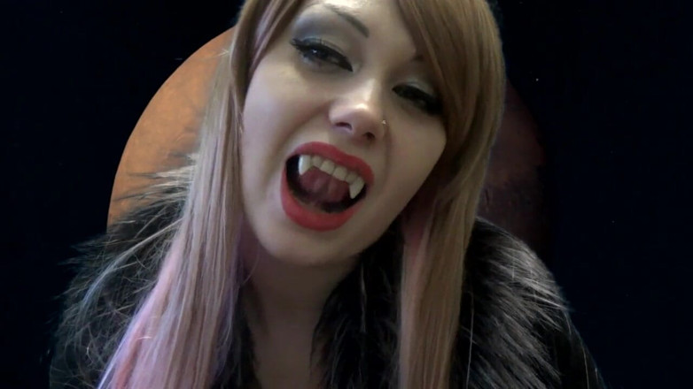 Goddess Misha Goldy: Sexy evil vampire smoking and talking to you!