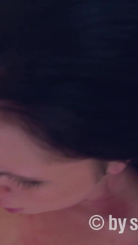 Sexgirl brunette with silicone tits