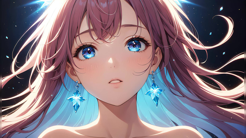 LustRender: Pendakian ethereal: wanita muda cantik dibalut dengan cahaya surga