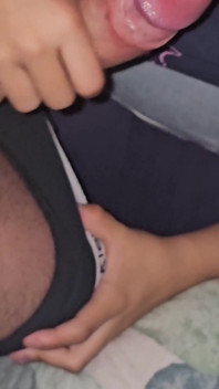 Brunette Sucks Young Huge Cock Until Thick Cum Flows Out