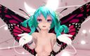 Smixix: Miku Hentai Dance klä av sig creampie MMD 3D fjäril skaka...