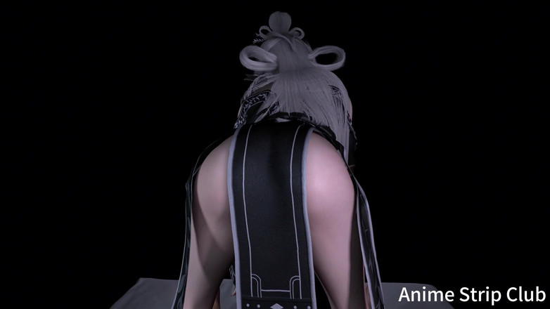 Anime strip club: 3D 4K Japoński anime super model oszukiwanie z wielkim kutasem nieznajomym