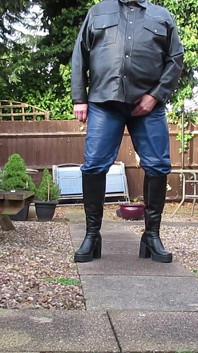 Blue and Black Leather