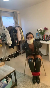 Latina Tied up and Gagged with Microfoam (hd)