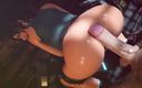 Jackhallowee: Lara Croft este futută și ejaculează în pizdă
