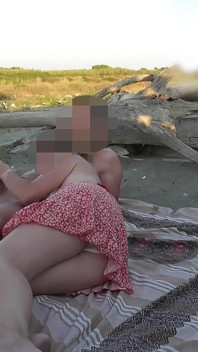 French Teacher Blowjob Amateur on Nude Beach to Stranger with Cumshot P2 - Misscreamy