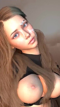 Jebanie gorącej laski anime ze spermą w jej twarzy - 3D Hentai