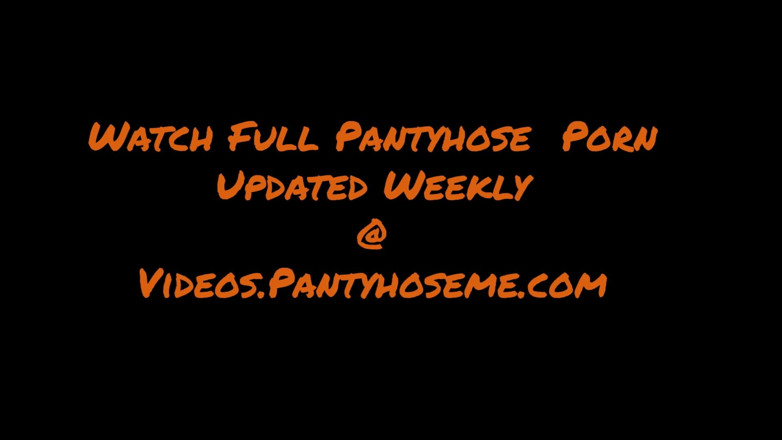 Pantyhose me porn videos: Misty pulls her mini skirt up and fucks herself with...