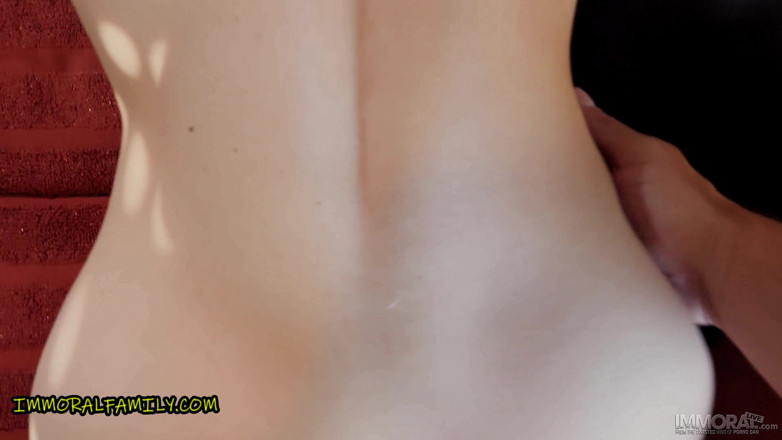 Immoral Family: Stepdaddy &amp; stepson tag team perfect body blonde Christina Shine