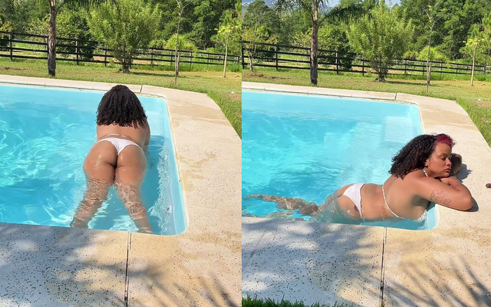 Cutiepiie Chubby: विशालकाय सुन्दर सांवली पूल में पागलों की तरह पाद रही है