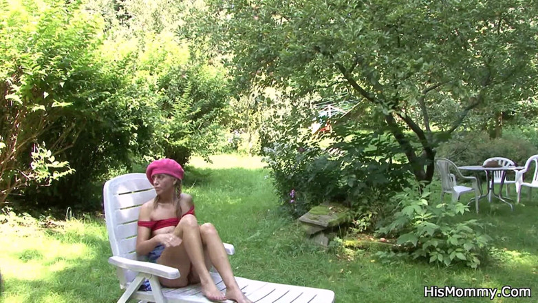 Taboo Teens: Sunbathing Stepmom Seduces Son's Girlfriend