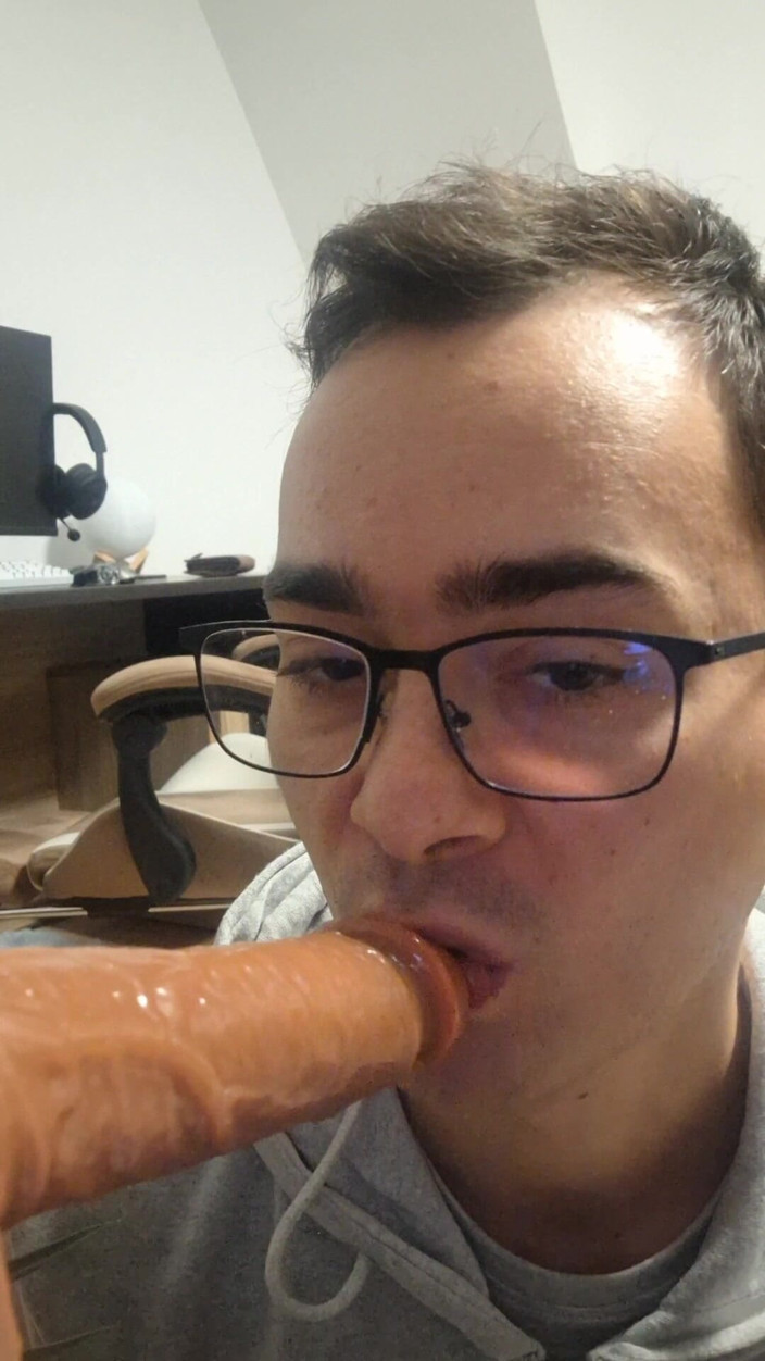 The college boy: College Boy Sucks Stepdaddy's Cock Until He Cums in His...