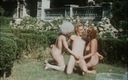 XTime Vod: Vintage threesome in the garden