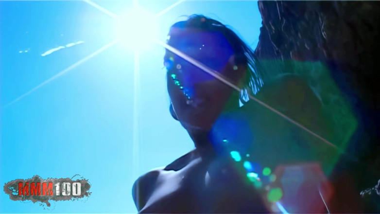 MMM100: Alicia Dark Lesbian Duo na Beach Rocks dla Starla Candy...