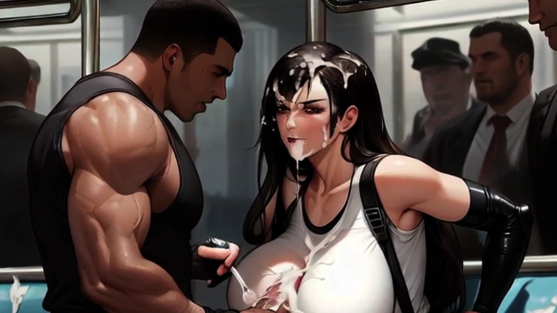 Spicy Toons: Tifa Gets Tittyfucked on the Midgar Train