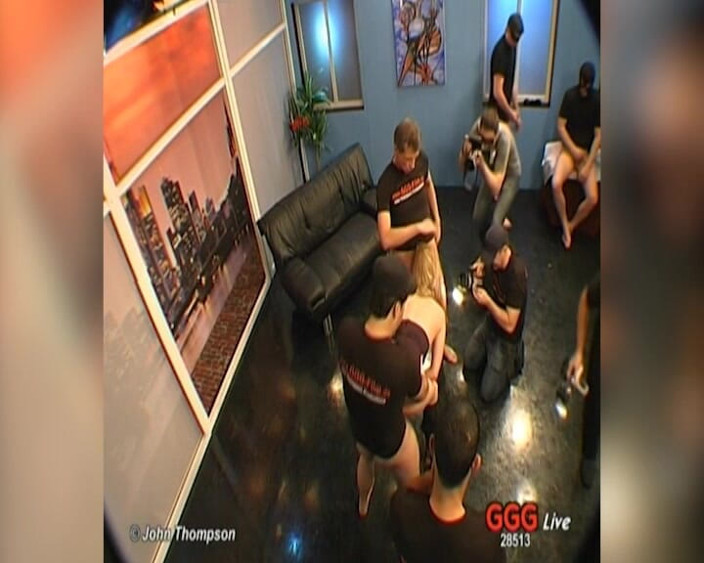 Horny girls want to fuck: Hot Blonde Gangbanged Hard by Multiple Guys in Raw Ggg...