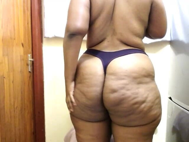 Big black clapping booties: Дрочу на мою здоровую задницу хлопанье - полностью обнаженная