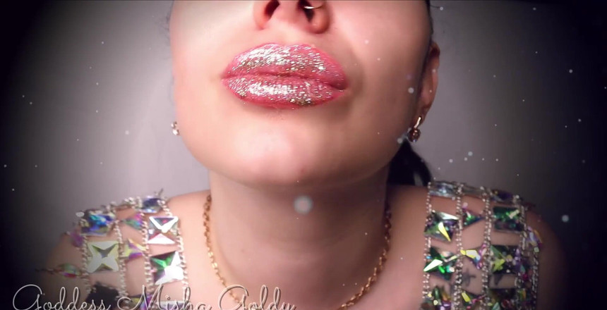 Goddess Misha Goldy: Hur kan någon säga nej till perfekta fulla stora läppar...