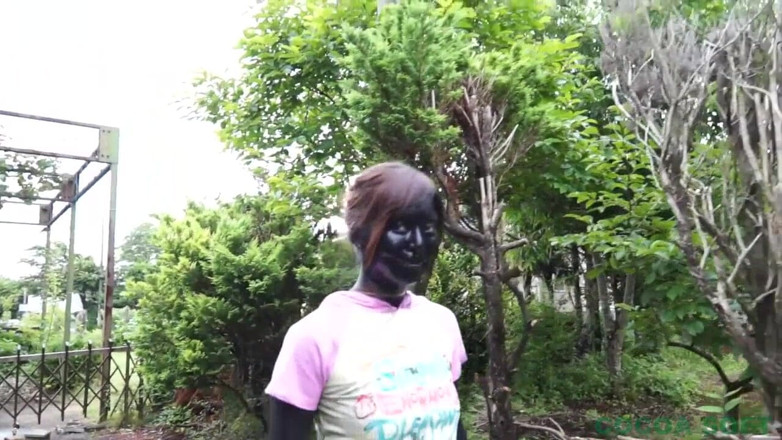 Cocoa Soft: Black paint on her Asian skin