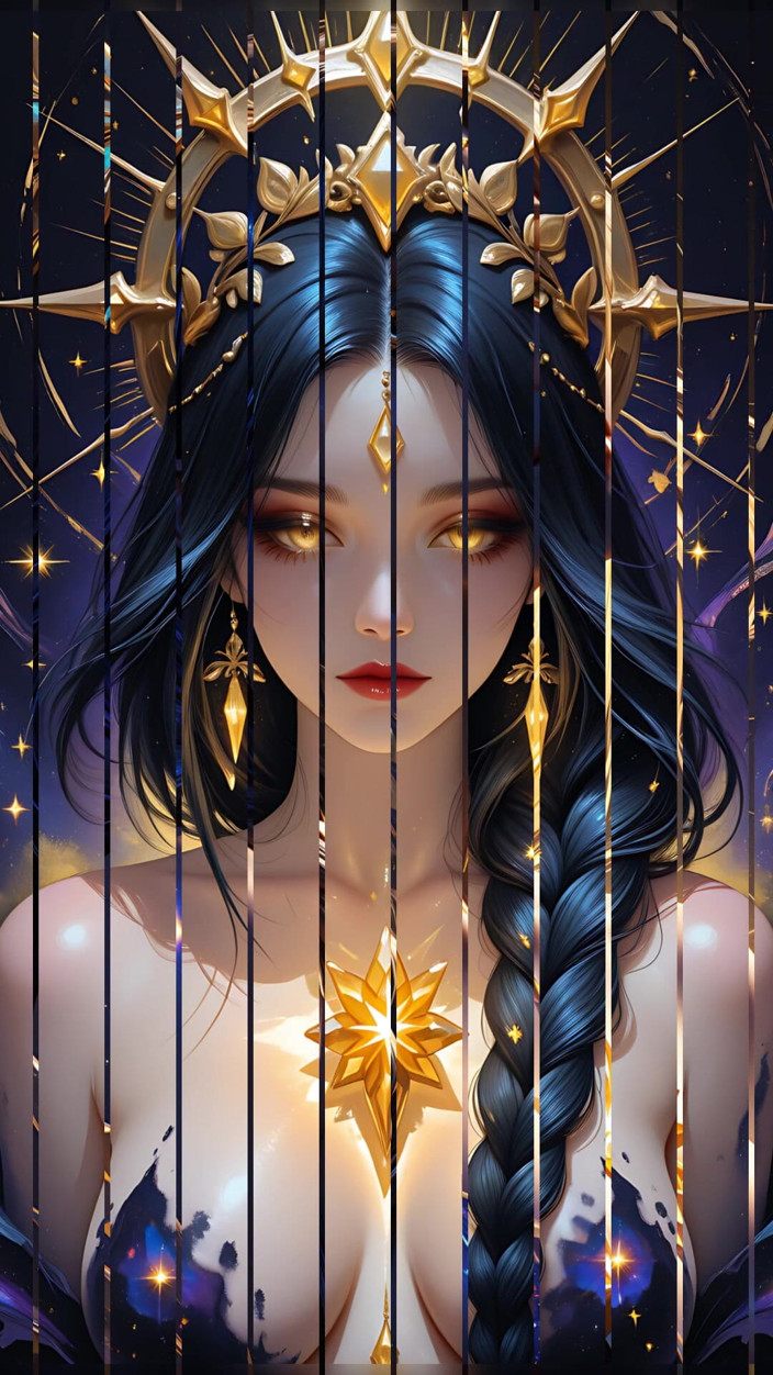 VelvetInk Studio: Void Empress of the Dark Matter Galaxy Crystal Cosmic Goddess...