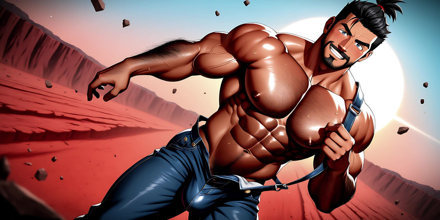 Erotic Man: Pedaços com enormes protuberâncias provocantes