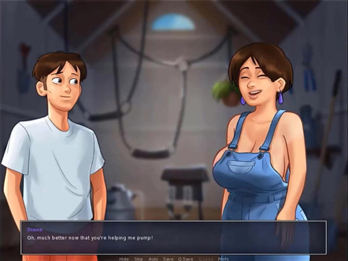 Cartoon Play: Yaz mevsimi efsanesi bölüm 41 - üvey kızlarının büyük göğüslerini sikiyor