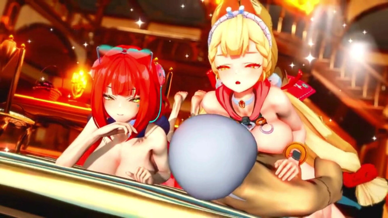 NSFWOtaku: Zenless Zone Zero - FFM Yuzuha and Alice Swap Cock and...