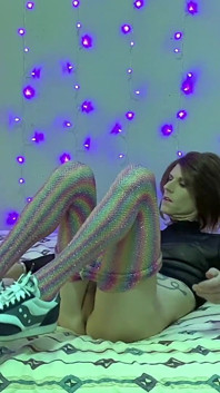 Tgirl Ria Bentley Toys Her Ass and Cums on Her Face