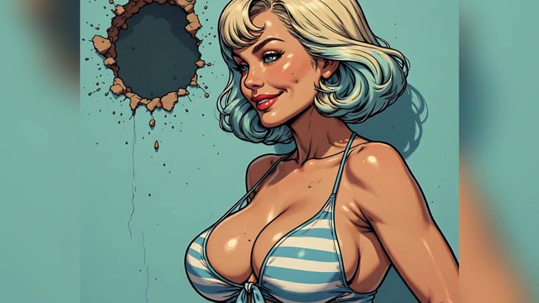 AI Porn: Big Boob Babes in Swimsuits Art