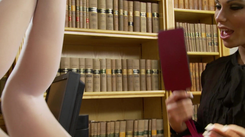 Hot Girlz: Big ass professor spanked hard