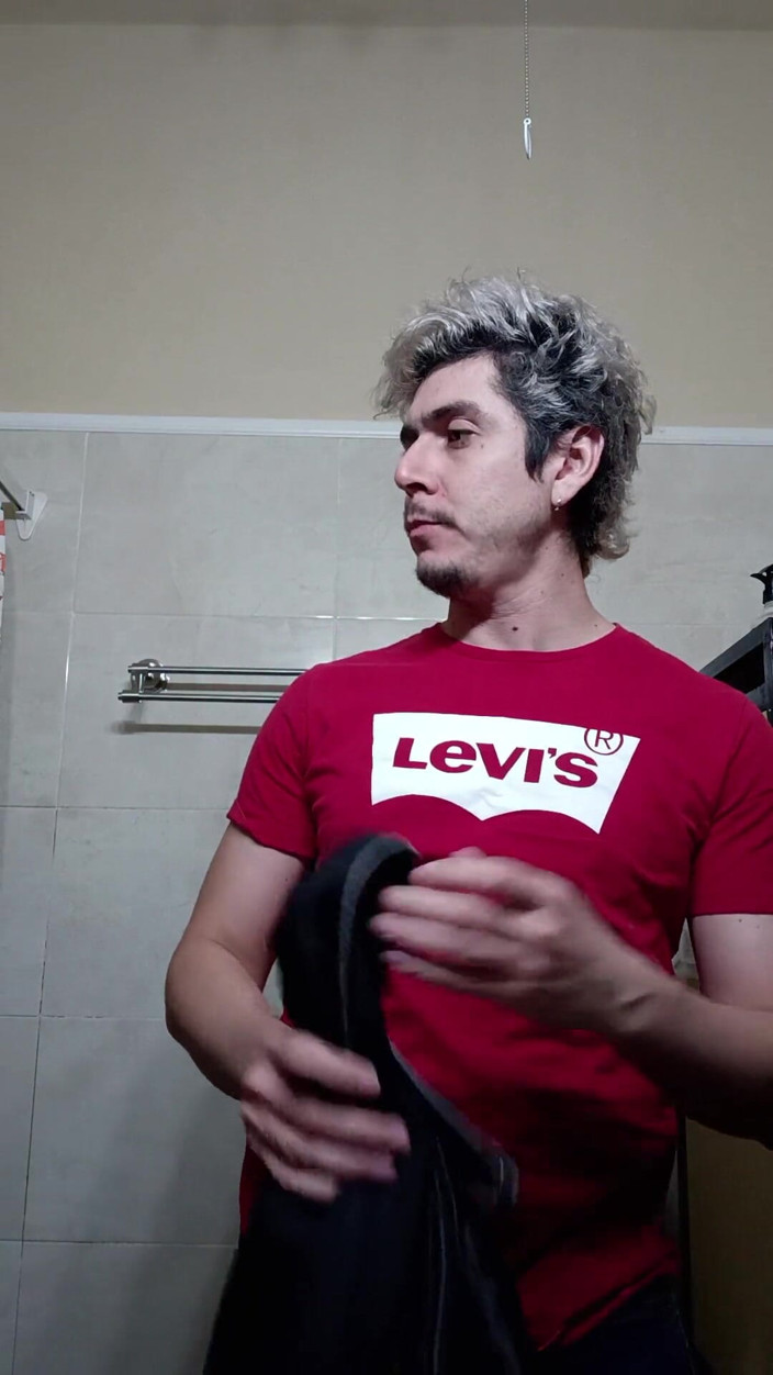 Tabasco Jake: Handsome Flexing Muscles in the Bathroom, Big Cock