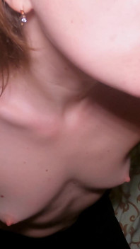 A Student with Tiny Tits Sucks Her Boyfriend's Dick!