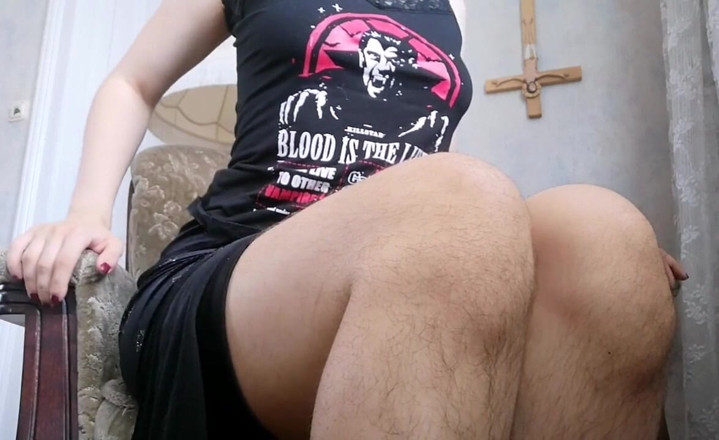 The Antichristrix: Hairy goth domme teases you
