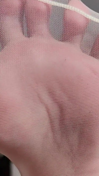 White Nylons Right in Your Face