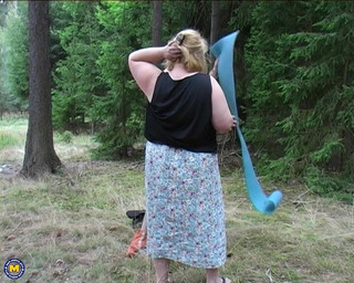 Mature NL: Blonde BBW Gets Fucked Hard in the Woods