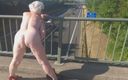 PureVicky66: Horny Granny Masturbates on the Highway Bridge