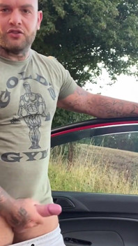 Horny Irish Fat Cock Gets His Dick Out and Cums Publicly