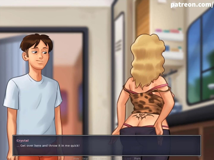 Hentai World: Summertime saga - my girlfriend's stepmommy asks to fuck her roughly