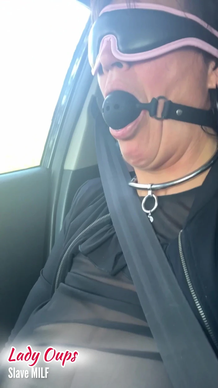 Lady Oups: Slutty Step Mom Punished in the Car Like a Whore